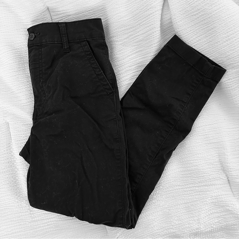 Abercrombie and Fitch high waisted black chinos